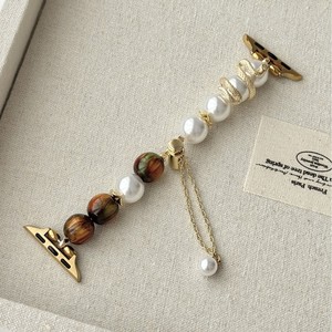 Correa de reloj con cuentas decorativas de serpiente, ajustable, con cuentas de ojo de tigre y perlas, para reloj inteligente, correa de repuesto para la serie Smart Watch. - Product Image 5