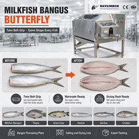 Máquina Versátil Abridora de Pescado SUS304 Sujeción de Doble Cinta para Sabalote Tilapia Bagre Sala de Proceso de Pescado