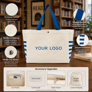 Kit <span class=keywords><strong>de</strong></span> Regalo para Eventos <span class=keywords><strong>de</strong></span> Librerías: Bolsa <span class=keywords><strong>de</strong></span> Lona <span class=keywords><strong>de</strong></span> Color Sólido Personalizada con Logotipo, Cadenas y Bordado - Múltiples Receptores, Parte Superior Abierta - Product Image 4