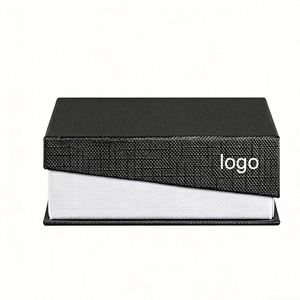 Custom Black & White Flip-<b>Top</b> Rigid Jewelry Box Ideal for Necklaces, <b>Earrings</b> & Gift Packaging - Product Image 1