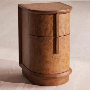 Pháp thiết kế cổ điển Bàn Cạnh Giường ngủ với cây Knot da bề mặt cổ xưa-phong cách rắn gỗ nightstand cho biệt thự lưu trữ tủ - Product Image 1