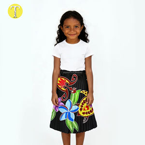 Falda Infantil de Verano Estilo Hawaiano, Poliéster, Última Moda, Diseño de las Islas Cook, Plumeria, <span class=keywords><strong>Tortuga</strong></span>, Totem, Alta Calidad, Midi - Product Image 5