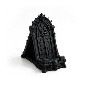 Supporto per Telefono con Teschio Gotico Stampato in 3D, Motivo in Vetro Colorato, Decorazione da Scrivania, Ornamento per Mensola Ufficio - Product Image 6