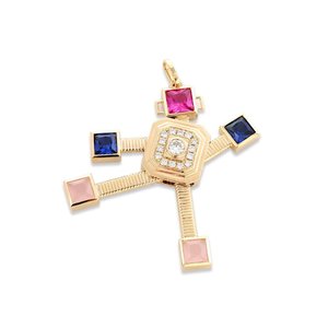 Colgante de Diamantes de Lujo Estilo Hip Hop, Plata de Ley 925, Bañado en Rodio, Tono Dorado, Joyería de Moda Unisex, Accesorio de Regalo - Product Image 3