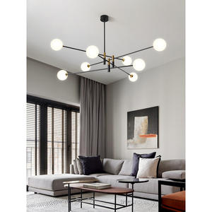 Plafonnier LED en fer de style nordique moderne et minimaliste pour petit appartement, salon, design « haricot magique » IP55, nouveau style - Product Image 3