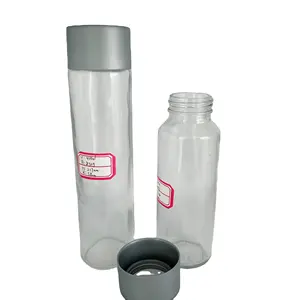 Oem Aangepaste Water Clear Glazen Fles 400Ml 500Ml 1000Ml Met Schroefdop