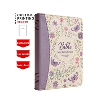 Biblia de Estudio para Mujer, Impresión Digital, Cubierta de Cuero PU, Gran Venta, Biblia Sagrada Religiosa en Inglés, Tamaño Grande, Suave