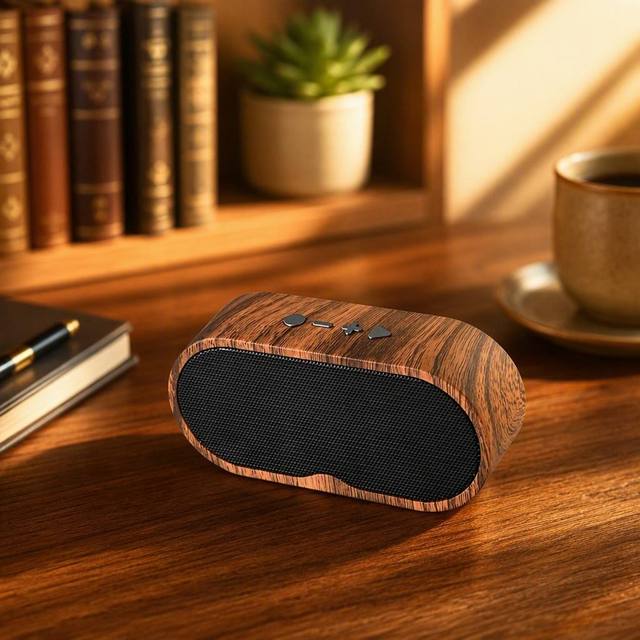 F3-W Retro Wood Grain Wireless BT Speaker With FM Radio 1200mAh Battery Bass Diaphragm Support Custom Logo for Home