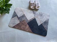 Tapis de bain de terre diatomisant 1 pièce, Diatomite, séchage rapide à l'eau, tapis de sol de salle de bains
