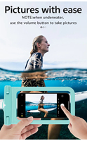 Funda Impermeable para Teléfono de PU con Ventana Transparente para iPhone, para Uso en Playa y Natación, Bolsa Ecológica a Prueba de Polvo