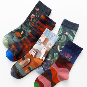 Nouveau concepteur français Tube <span class=keywords><strong>Chaussettes</strong></span> Couleur Coton <span class=keywords><strong>Chaussettes</strong></span> Femmes Mode Art Fun <span class=keywords><strong>Chaussettes</strong></span> En Gros - Product Image 4