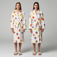 Custom Dames Pluche Zachte Badjas Warm Badjas Femme Elegante Filles Gewaden Luxe Loungewear