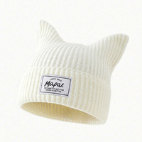 Gorros de Punto con Orejas de Gato, Estilo Gótico Y2K, para Mujer, Invierno 2026, Hechos a Mano, con Logotipo Personalizado