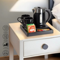 Nouvelle conception, bouilloire électrique sans fil colorée de 0,6 L, protection contre l'ébullition à sec, base rotative à 360°, acier inoxydable, 1000 W, mécanique