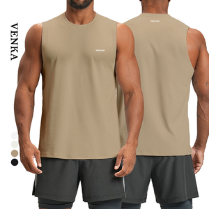 Chaleco Deportivo de Poliéster para <span class=keywords><strong>Hombre</strong></span>, Cuello Redondo, Ajustado, Secado Rápido, <span class=keywords><strong>Transpirable</strong></span>, para Running, Fitness y Entrenamiento, Sin Mangas - Product Image 1