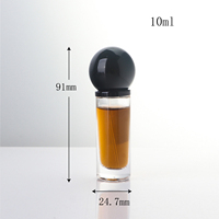 Flacon de parfum portable vide en verre cylindrique de 10 ml avec bouchon à sertir, logo personnalisé, flacon de parfum avec vaporisateur à fine brume