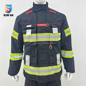 ชุดนักดับเพลิงป่าที่ได้รับการรับรองมาตรฐาน ISO CE ทนความร้อน ชุดป้องกันภัยส่วนบุคคล - Product Image 2