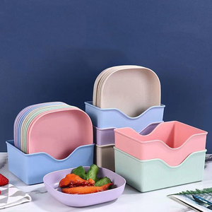 10 Pcs Snacks Fruit <strong>Kitchen</strong> <strong>Plates</strong> <strong>Sets</strong> Eco-Friendly Multifunction Dining Table Garbage Tray Spit Bone Dish Tray - Product Image 5