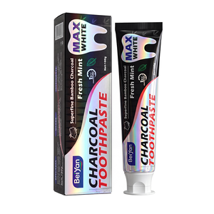 <span class=keywords><strong>Dentifrice</strong></span> au <span class=keywords><strong>charbon</strong></span> de bois Beiyan personnalisé 100g, saveur menthe forte, nettoyage en profondeur et blanchiment des dents pour une meilleure santé bucco-dentaire - Product Image 6