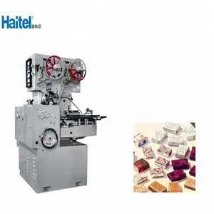 Alman teknoloji kare kabarcık sakız şeker kesme ve sarma sakız kağıdı katlama sarma makinesi