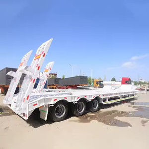 Semi-remorque surbaissée pour transport d'excavatrices avec rampe hydraulique, multi-essieux (3, 4, 5), capacité 40, 60, 80, 120, 100 tonnes, à vendre à prix compétitif - Product Image 4