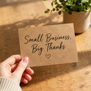 Custom Kraft Paper Thank You <b>Card</b> Embossed Digital Printed <b>Gift</b> Packing <b>Card</b> Business Thank You Note - Product Image 2