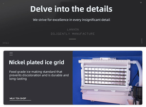 Machine à glaçons automatique Lanxin grande capacité (60/80/100/120/150 kg) pour salons de thé et commerces - Product Image 3