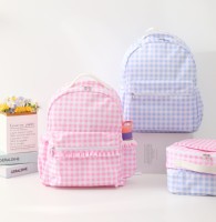 Sac à dos de style nouveau pour étudiant, motif à carreaux frais et doux, style pastoral, sac d'école, sac à dos de voyage courte distance