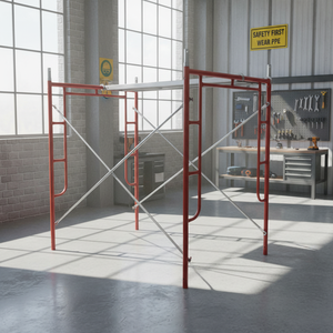 Échafaudage mobile en acier galvanisé robuste de haute qualité pour la construction en béton, avec cadre en H, vente en gros - Product Image 1
