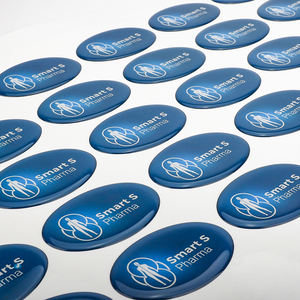 Promoción forma personalizada resina epoxi transparente pegatinas de cristal impermeable PU poliuretano cúpula epoxi pegatinas con logotipo 3D de negocios - Product Image 1