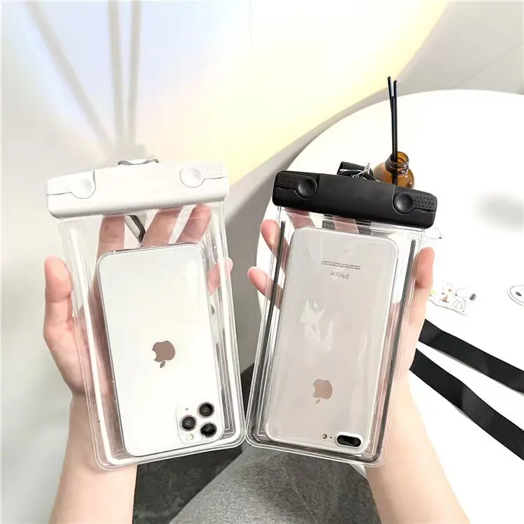 La bolsa impermeable para teléfono móvil puede tocar la pantalla a bajo precio, funda impermeable de PVC para teléfono, bolsa seca