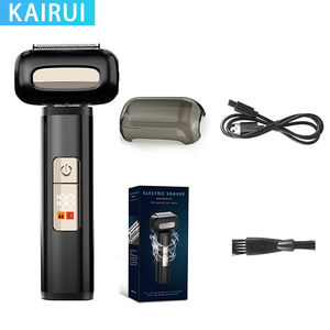 เครื่องโกนหนวดแบบใบมีด 4 ใบ สำหรับผู้ชาย พร้อมจอ LED กันน้ำ IPX6 แบตเตอรี่ 1200mAh ชาร์จแบบ Type-C เครื่องเล็มหนวดเครา ใบมีด 4 ใบ - Product Image 1