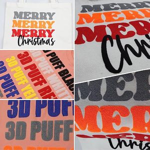 Trasferimenti di calore 3D metallizzati per t-shirt e borse accattivanti sbuffano etichette di indumenti in vinile a trasferimento termico stampate sostenibili - Product Image 3