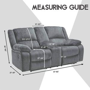 Funda de Sofá Reclinable de 8 Piezas, con Consola Central, de Terciopelo Elástico Antideslizante, Moderna, de Mezcla de Poliéster y Spandex - Product Image 4