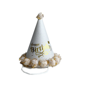 DAMAI Premium Foil Letter <b>Glitter</b> Birthday Hat for Kids Adults Party Supplies Acrylic Waterproof Durable Birthday Hat - Product Image 4