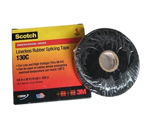 Original 3M 130C, <span class=keywords><strong>cinta</strong></span> de empalme de goma sin revestimiento negra, 19mm X 9,1 M, 0,76mm de espesor, resistente a los rayos UV, vulcanizado, autoadhesivo - Product Image 3