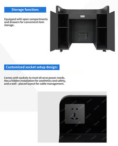Table de DJ Portable et Cabine de DJ pour Performance sur Scène avec Écran d'Affichage LED, Bureau de DJ Mobile pour Événement Musical, Concert, Boîte de Nuit - Product Image 4