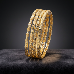 Juego de Brazaletes Tradicionales de Moda al por Mayor, Brazaletes de Lujo Chapados en Oro, de Latón Teñido en Oro, Joyería Alex para Bodas de Mujer - Product Image 4