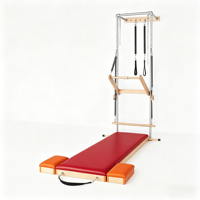 Torre de Pilates para Estudio de Yoga, Unidad de Pared de Madera de Arce con Color Personalizado y Plataforma para Tapete, para Entrenamiento Físico y Salud