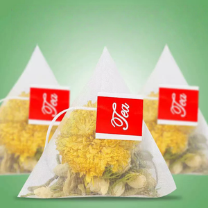Sachets de thé triangulaires en vrac, personnalisés, faible MOQ, directement de l'usine, pur naturel et biologique, aux trois fleurs : chrysanthème, <span class=keywords><strong>jasmin</strong></span>, chèvrefeuille - Product Image 4