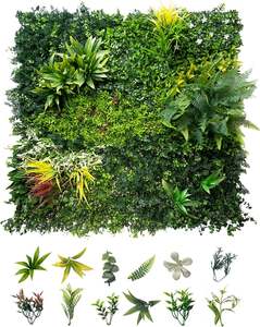 Mur Végétal Artificiel Décoratif Intérieur Extérieur, Panneau <span class=keywords><strong>de</strong></span> Gazon Synthétique Vert pour Arrière-Plan <span class=keywords><strong>de</strong></span> Bar, Restaurant et <span class=keywords><strong>Salon</strong></span> - Product Image 6