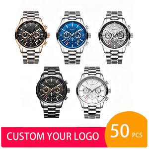 En Stock 1 Pieza <span class=keywords><strong>Reloj</strong></span> de Pulsera de Cuarzo para Hombre con Logotipo Personalizado, 50 Piezas <span class=keywords><strong>Lige</strong></span> 9866, Fabricante OEM ODM, Nuevo Diseño de Esfera de Lujo - Product Image 1