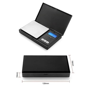 Báscula Digital de Bolsillo para Joyas y Diamantes, Capacidad de 1 kg, Pantalla Digital, ABS, Acero Inoxidable, Funciona con Batería - Product Image 3