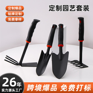 ชุดเครื่องมือทำสวน Ruwei 3 ชิ้น ทำจากเหล็กกล้าคาร์บอนสูง ทนทาน ใช้สำหรับพรวนดิน จอบ และคราด สำหรับการปลูกต้นไม้ - Product Image 4