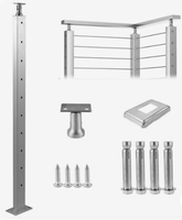 Accessoires de garde-corps modernes en fil métallique, vente en gros d'usine, acier inoxydable de haute qualité, finition satinée/miroir, câble pour garde-corps d'escalier