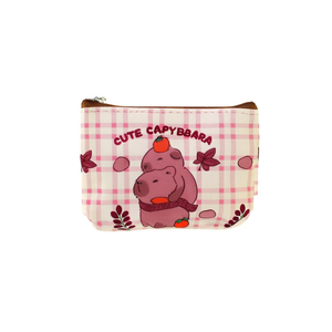 Monedero con diseño de capibara, 11.5x9cm, de tela estampada, con llavero, mini bolso para mujeres y niñas - Product Image 2