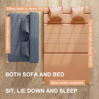 Sofá Cama Tatami Plegable OEM ODM, Sofá de Piso con Tamaño Personalizado, Opciones de Colchón de Tela Lino Tech, Directo de Fábrica VLranlife