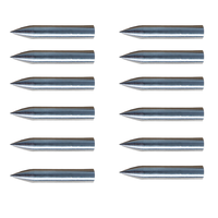 Pointe de tir à l'arc en métal de 6mm en carbone durable pour arcs classiques hochant la tête Accessoires de chasseur de tir en plein air pour le tir de chasse