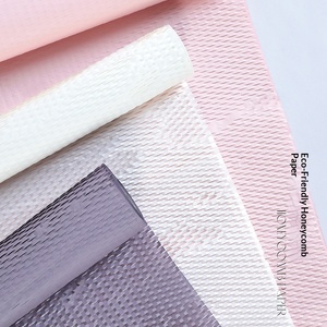 Recyclable Mesh Honeycomb Art <strong>Paper</strong> <strong>Roll</strong> Wholesale Florist Floral Bouquet Lining Ink Printed Flower Wrapping <strong>Paper</strong> - Product Image 2