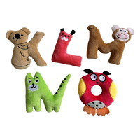 Jouets en peluche vocaux pour chiots, 26 lettres anglaises, apaisants, pour soulager l'ennui et les morsures des chiens, vente en gros
